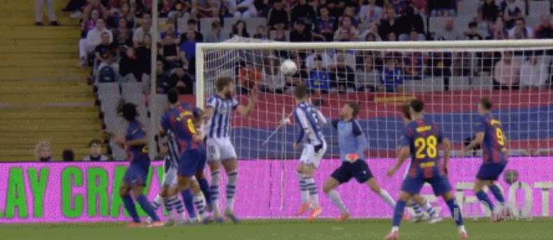 拉什福德開出角球，孔德頭槌扳平比分，巴薩1-1